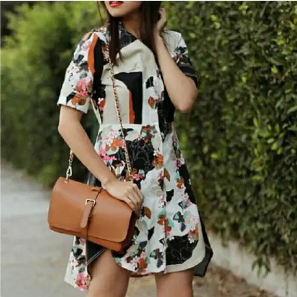 3.1 Phillip Lim Target Floral Zip Shirt Dress size medium - Picture 3 of 14